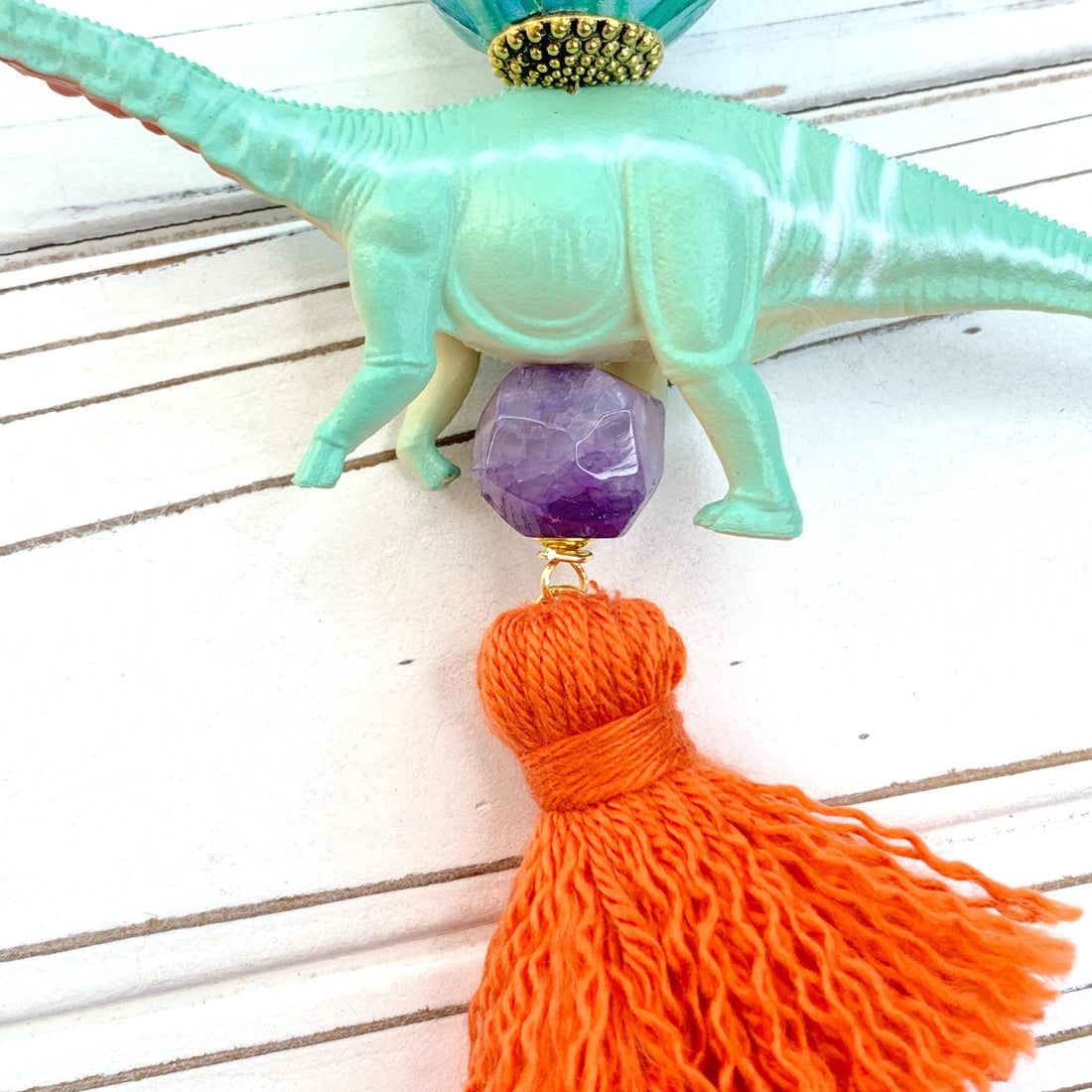 Lenora Dame Brontosaurus Dinosaur Pendant Necklace - One-of-a-Kind