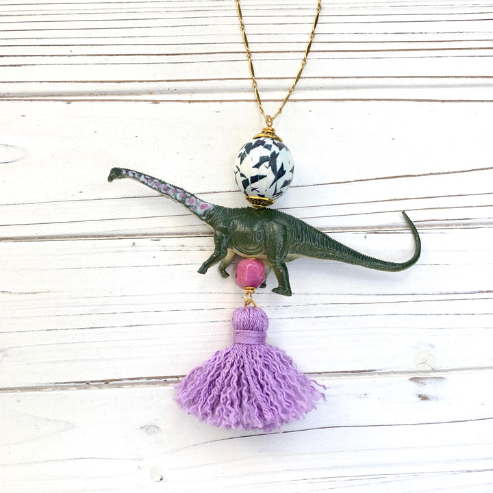 Lenora Dame Brontosaurus Dinosaur Pendant Necklace - One-of-a-Kind
