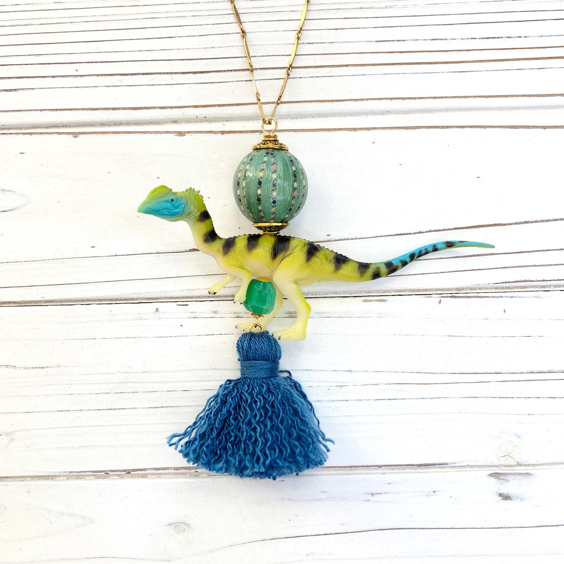 Lenora Dame Velociraptor Dinosaur Pendant Necklace - One-of-a-Kind