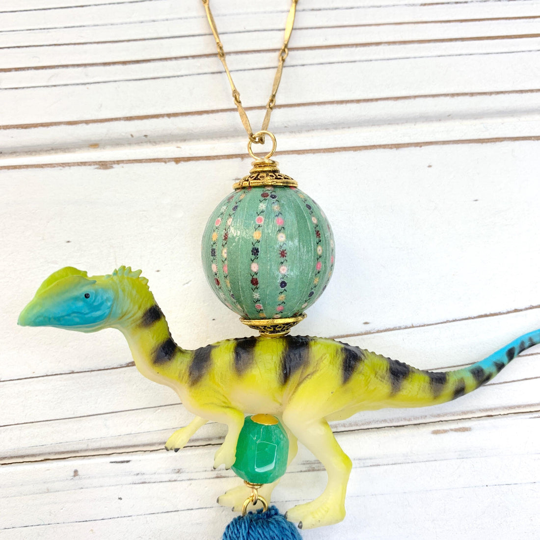 Lenora Dame Velociraptor Dinosaur Pendant Necklace - One-of-a-Kind