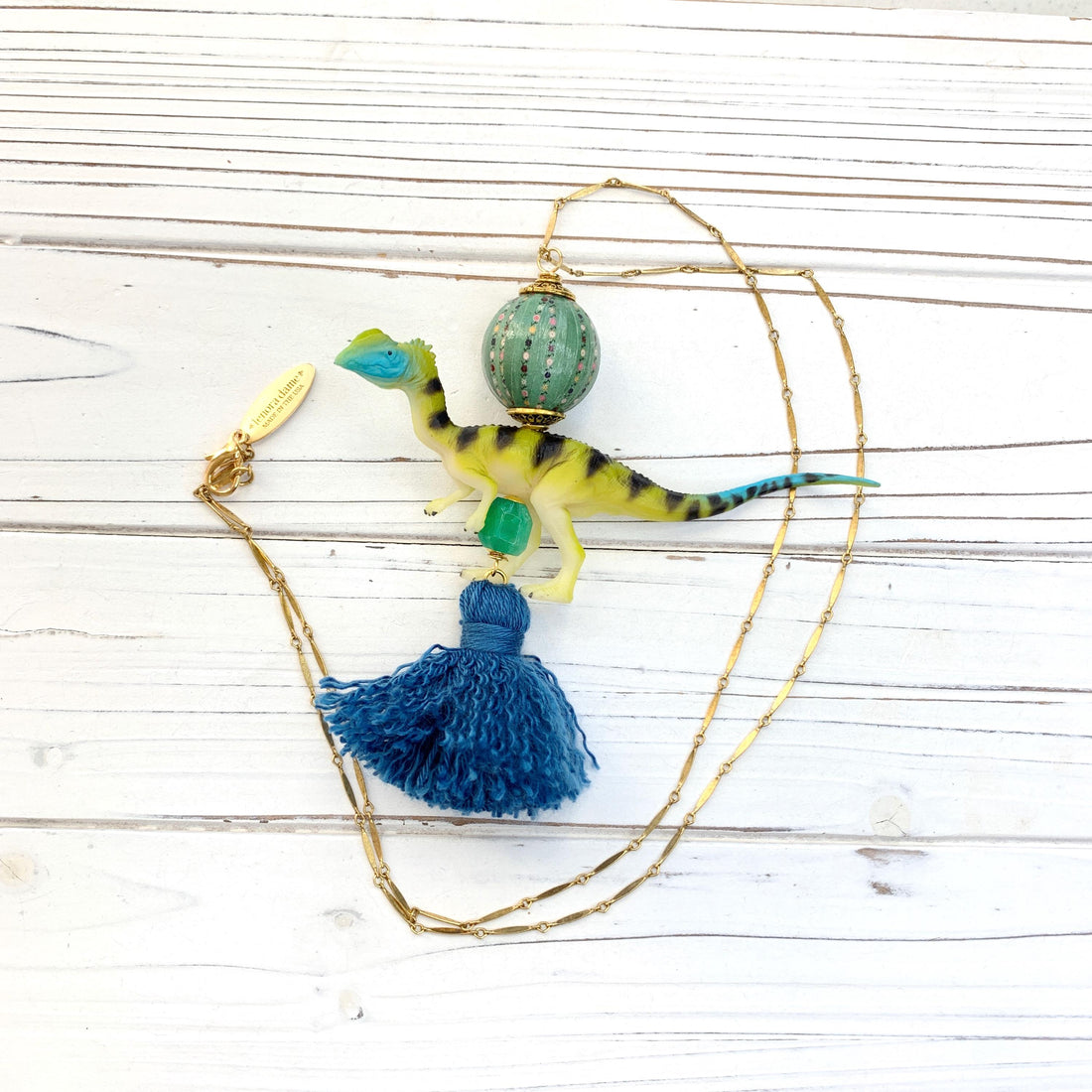 Lenora Dame Velociraptor Dinosaur Pendant Necklace - One-of-a-Kind