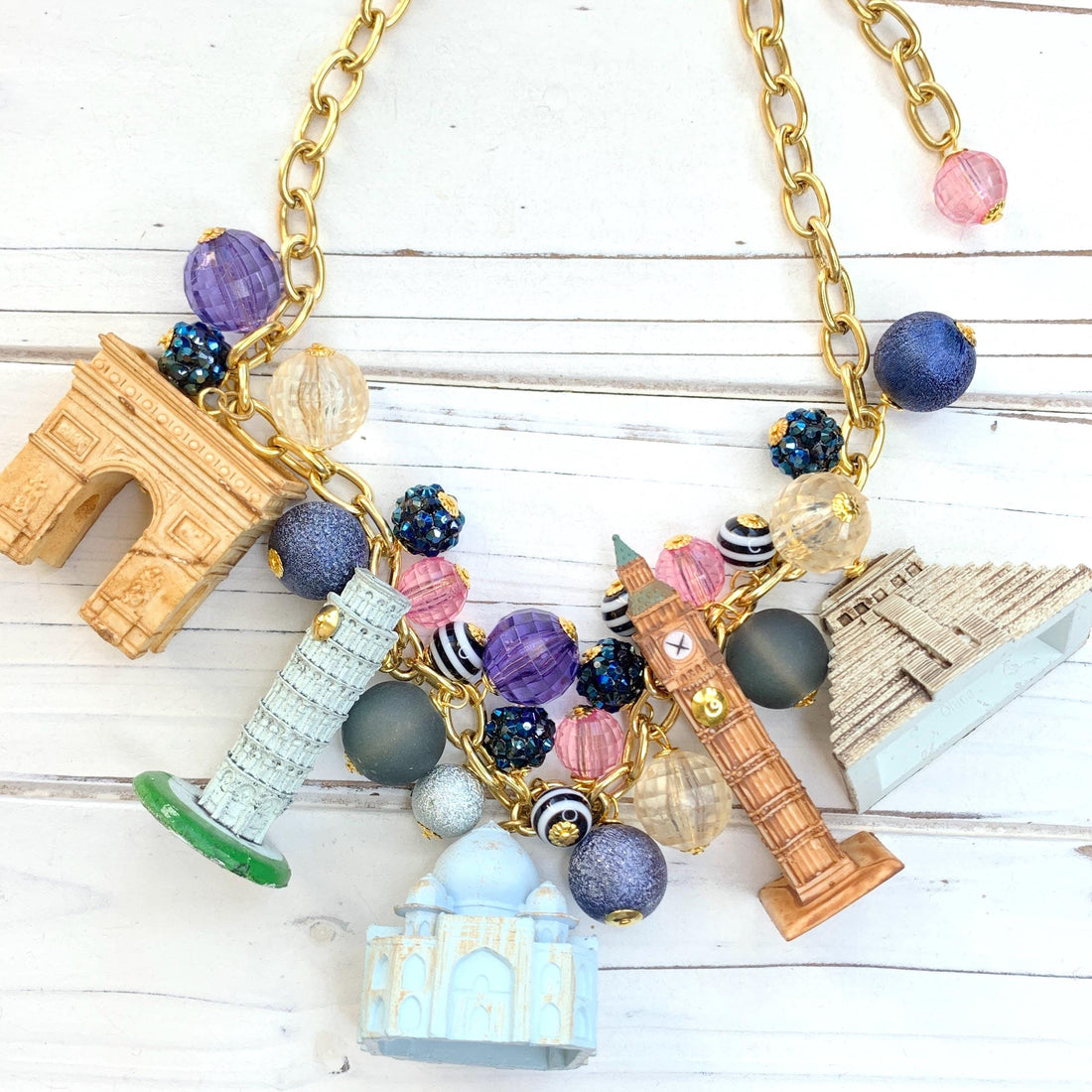 Lenora Dame World Landmarks Charm Necklace