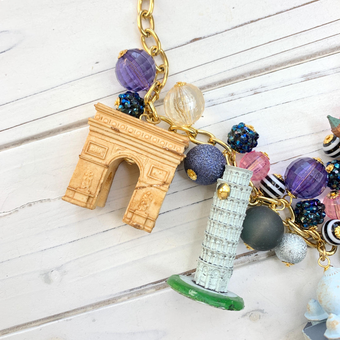 Lenora Dame World Landmarks Charm Necklace