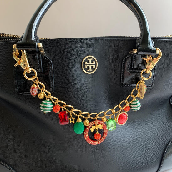 Christmas chain bag charm. Christmas purse charm for handbag.