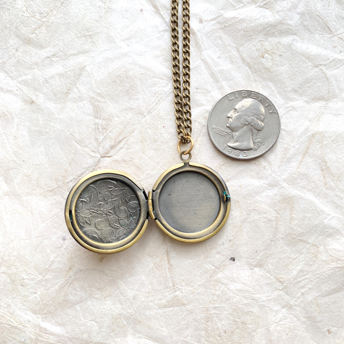 Lenora Dame Lovely in Lavender Round Locket Necklace