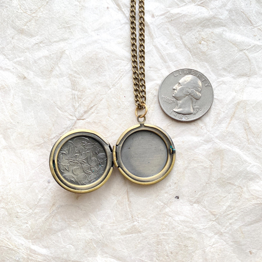 Lovely in Lavender Round Locket Necklace