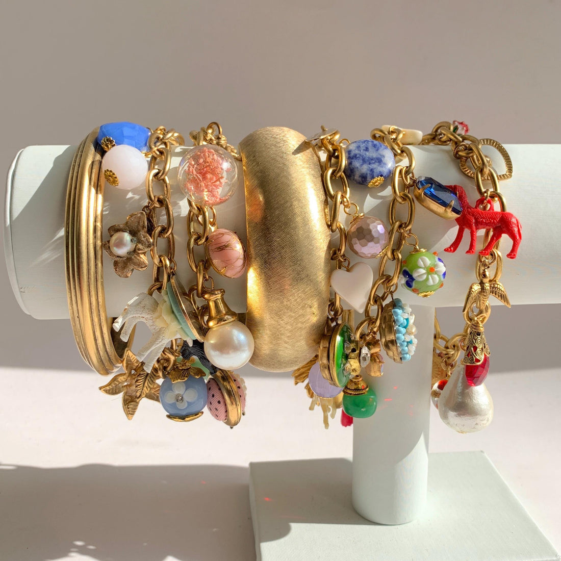 Lenora Dame Scottie Dog Vintage Treasures Charm Bracelet - One-of-a-Kind