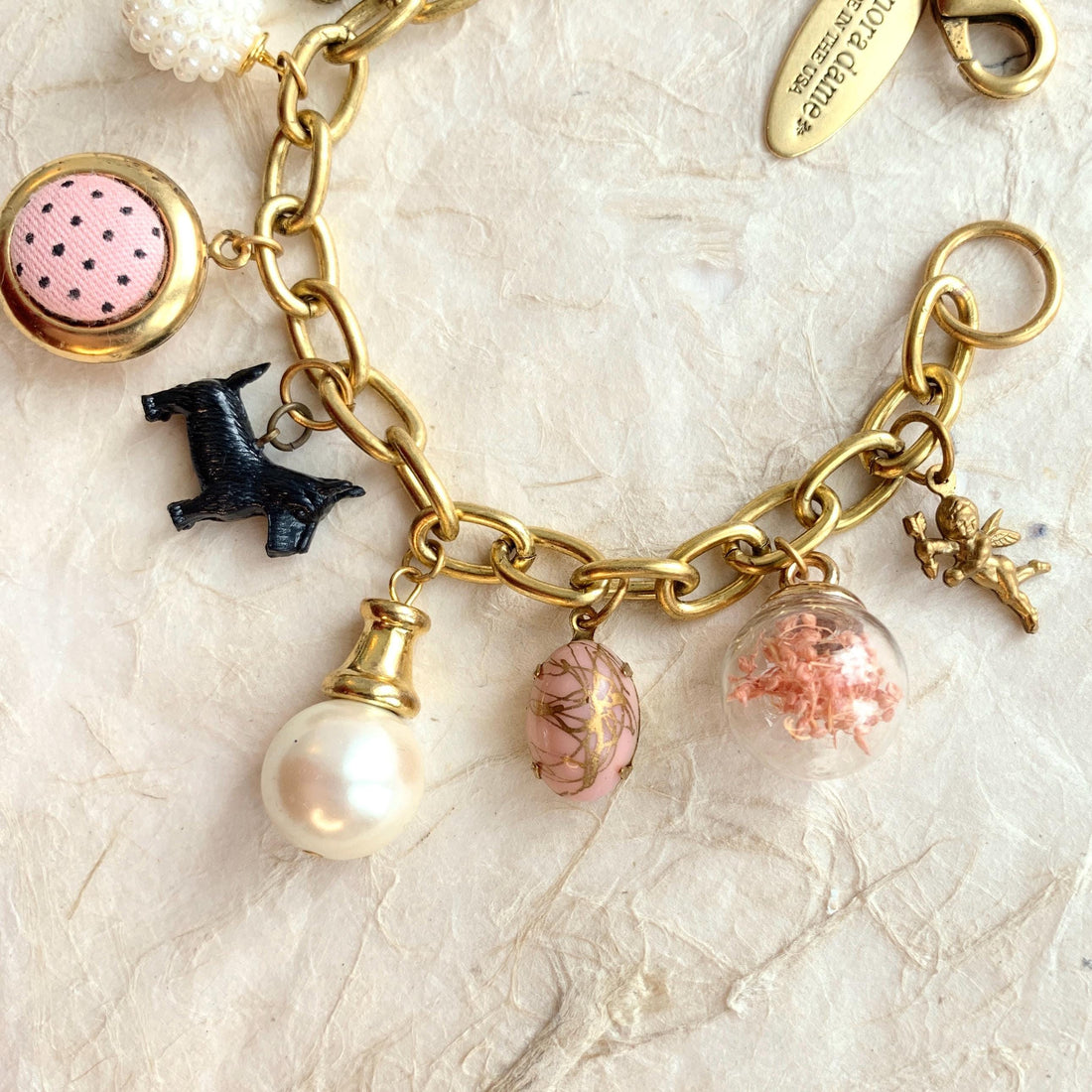 Lenora Dame Scottie Dog Vintage Treasures Charm Bracelet - One-of-a-Kind