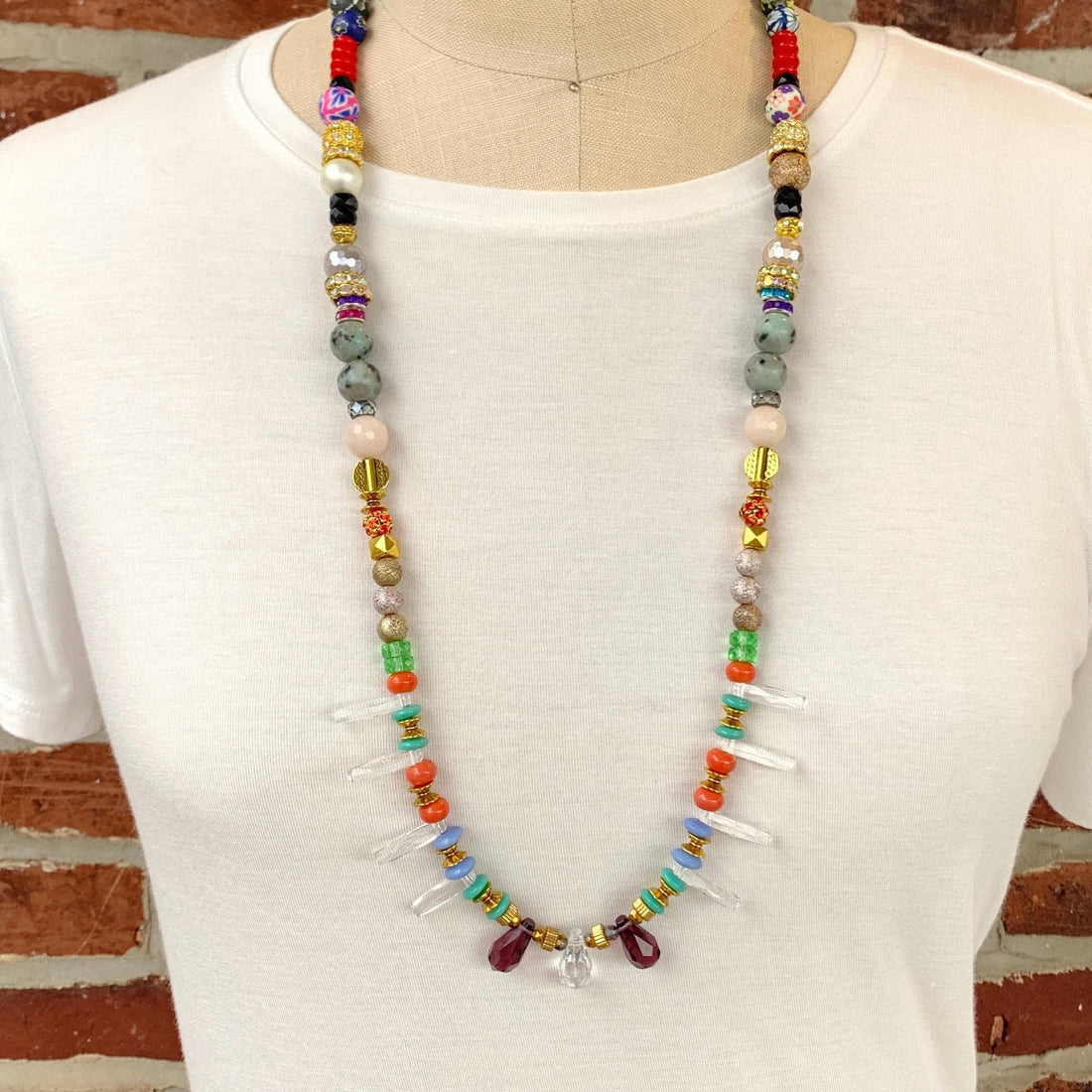 NEW Lenora Dame Long Boho Beaded Necklace - One-of-a-Kind