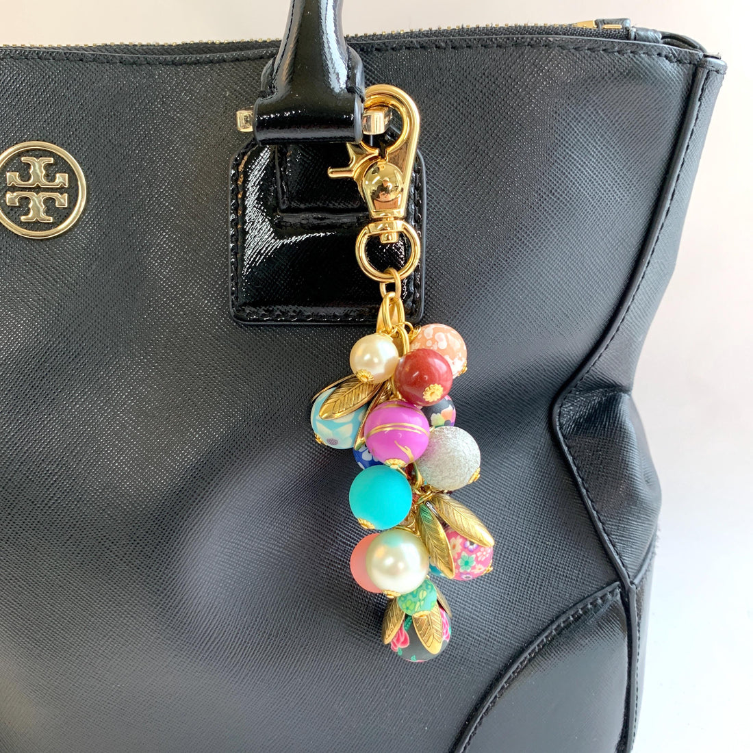 Bright Floral Purse Charm