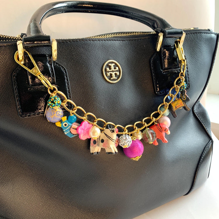Colorful Animal Beaded Bag Chain