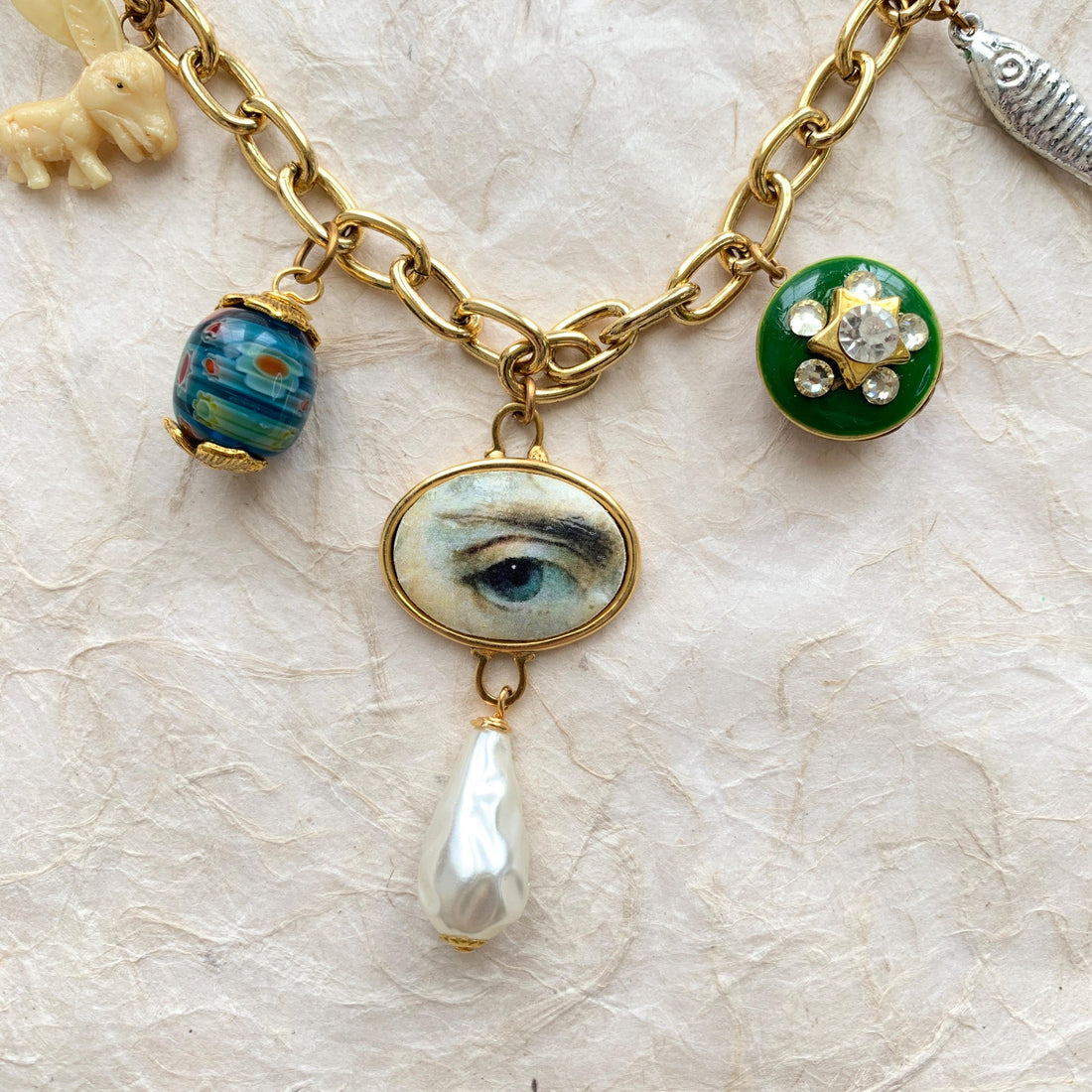 Lenora Dame Eye Spy Vintage Treasures Charm Necklace - One-of-a-Kind