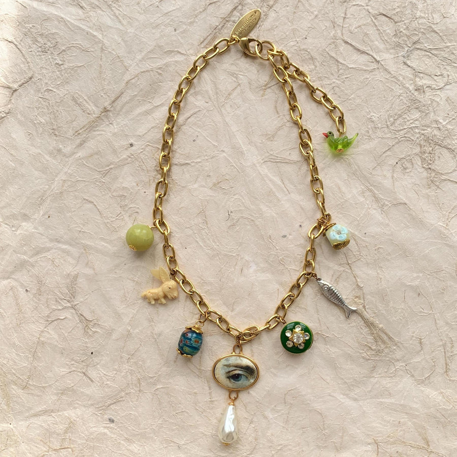 Lenora Dame Eye Spy Vintage Treasures Charm Necklace - One-of-a-Kind