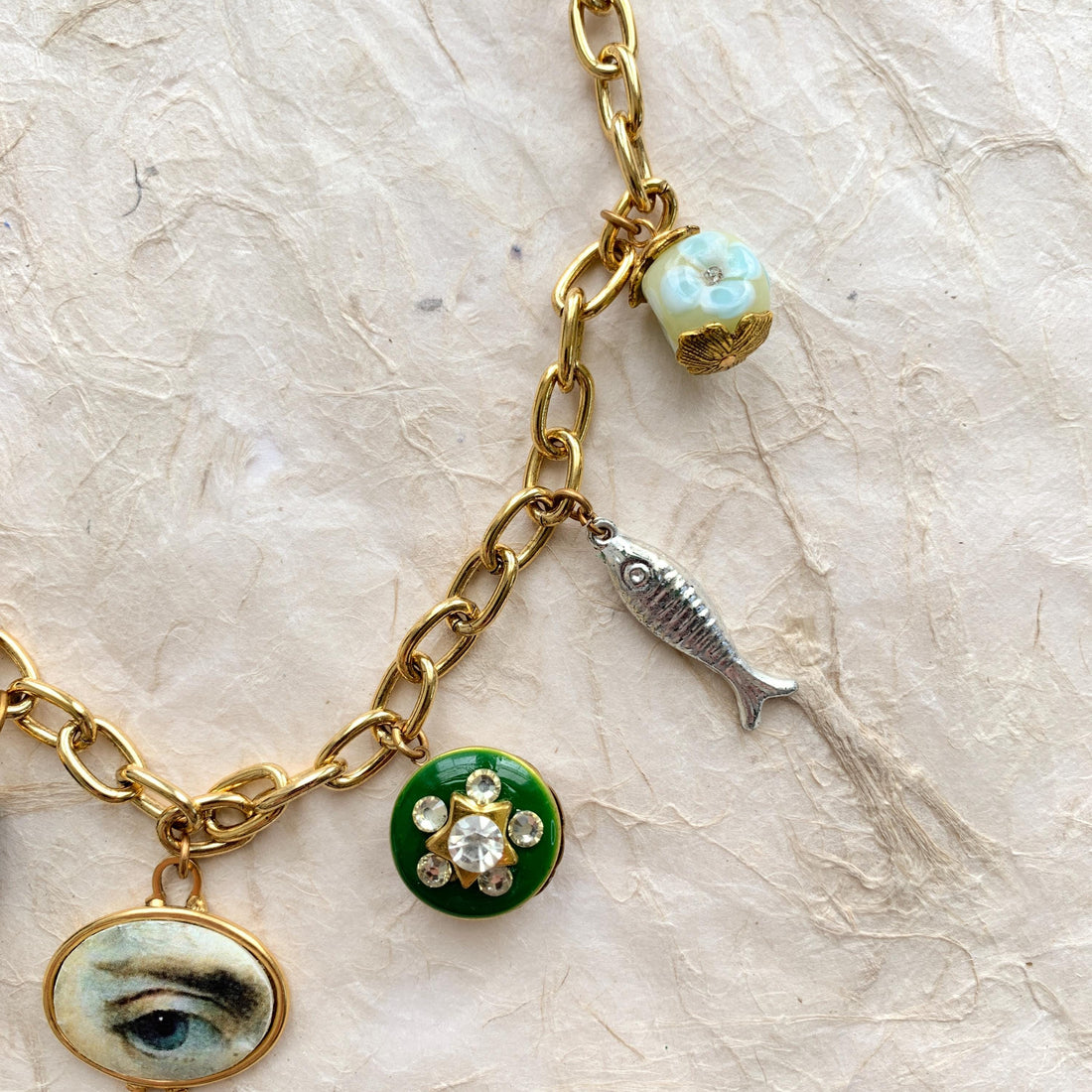 Lenora Dame Eye Spy Vintage Treasures Charm Necklace - One-of-a-Kind