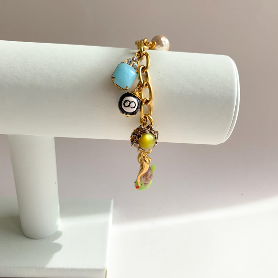 Lenora Dame Italian Horn Vintage Treasures Charm Bracelet - One-of-a-Kind
