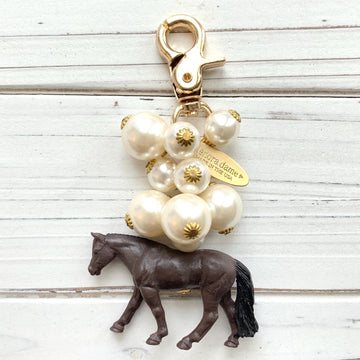 Lenora Dame Horse Purse Charm - Horse Keychain