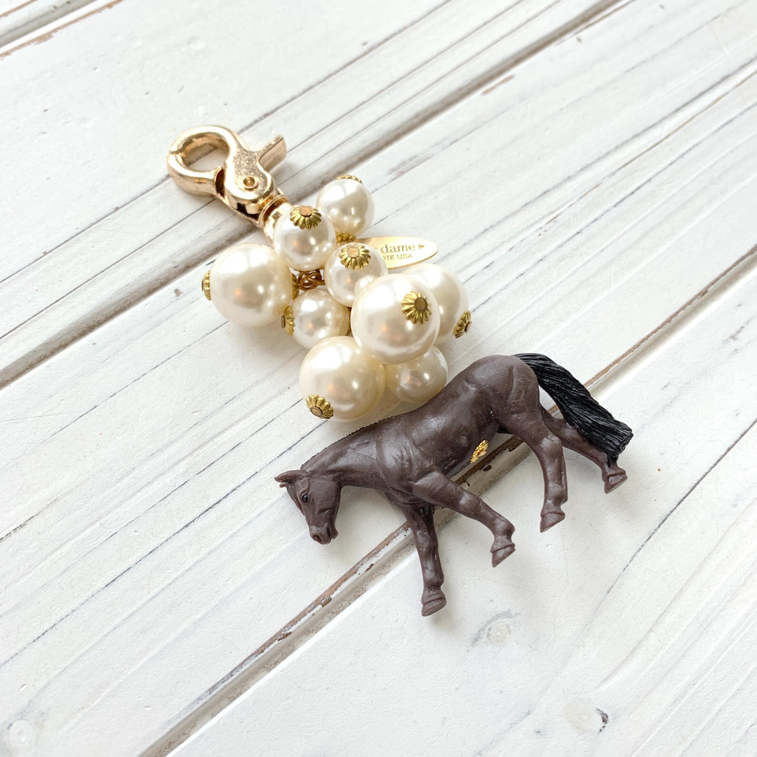Lenora Dame Horse Purse Charm - Horse Keychain