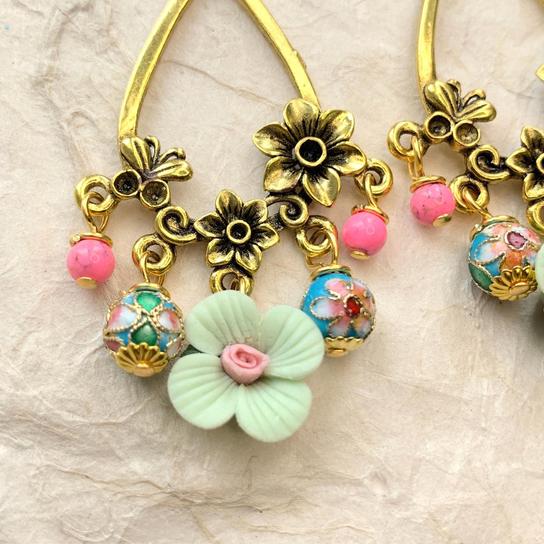 Lenora Dame Mint Chandelier Earrings