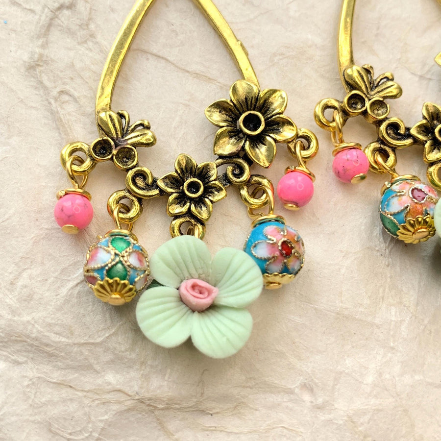 Lenora Dame Mint Chandelier Earrings