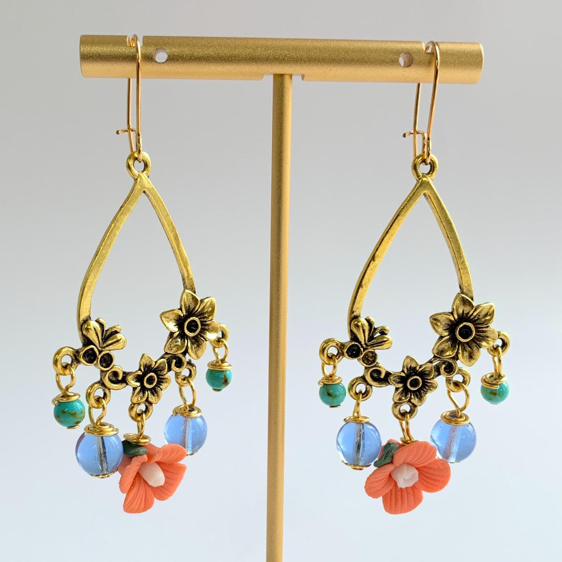 Lenora Dame Coral Chandelier Earrings
