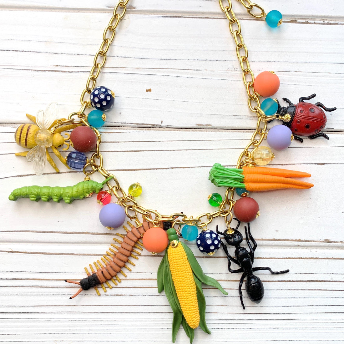 Garden Bugs Necklace