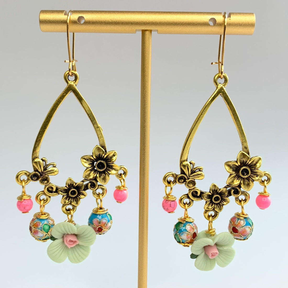 Lenora Dame Mint Chandelier Earrings