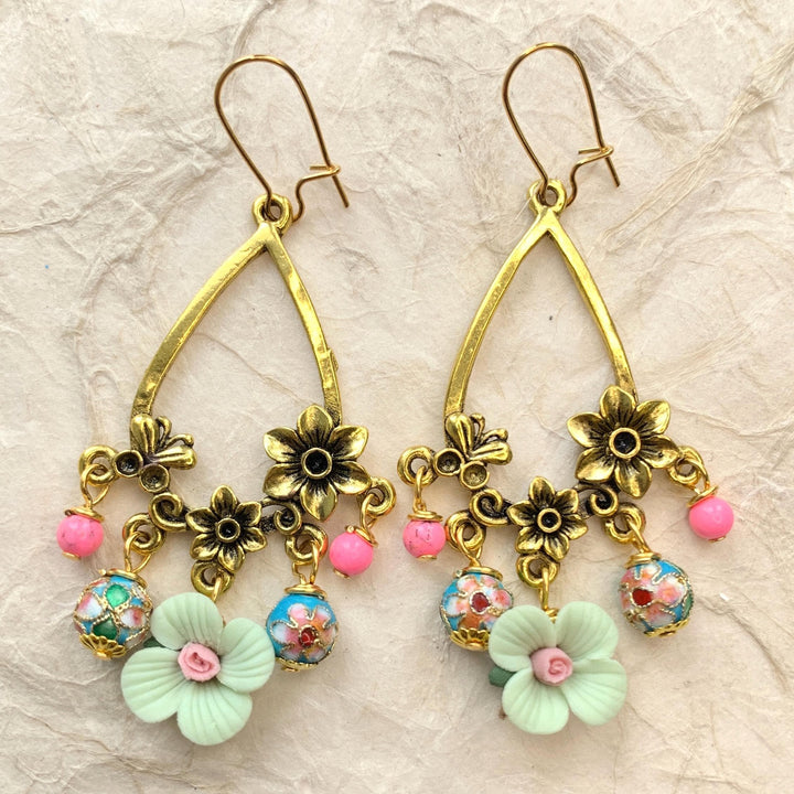 Lenora Dame Mint Chandelier Earrings