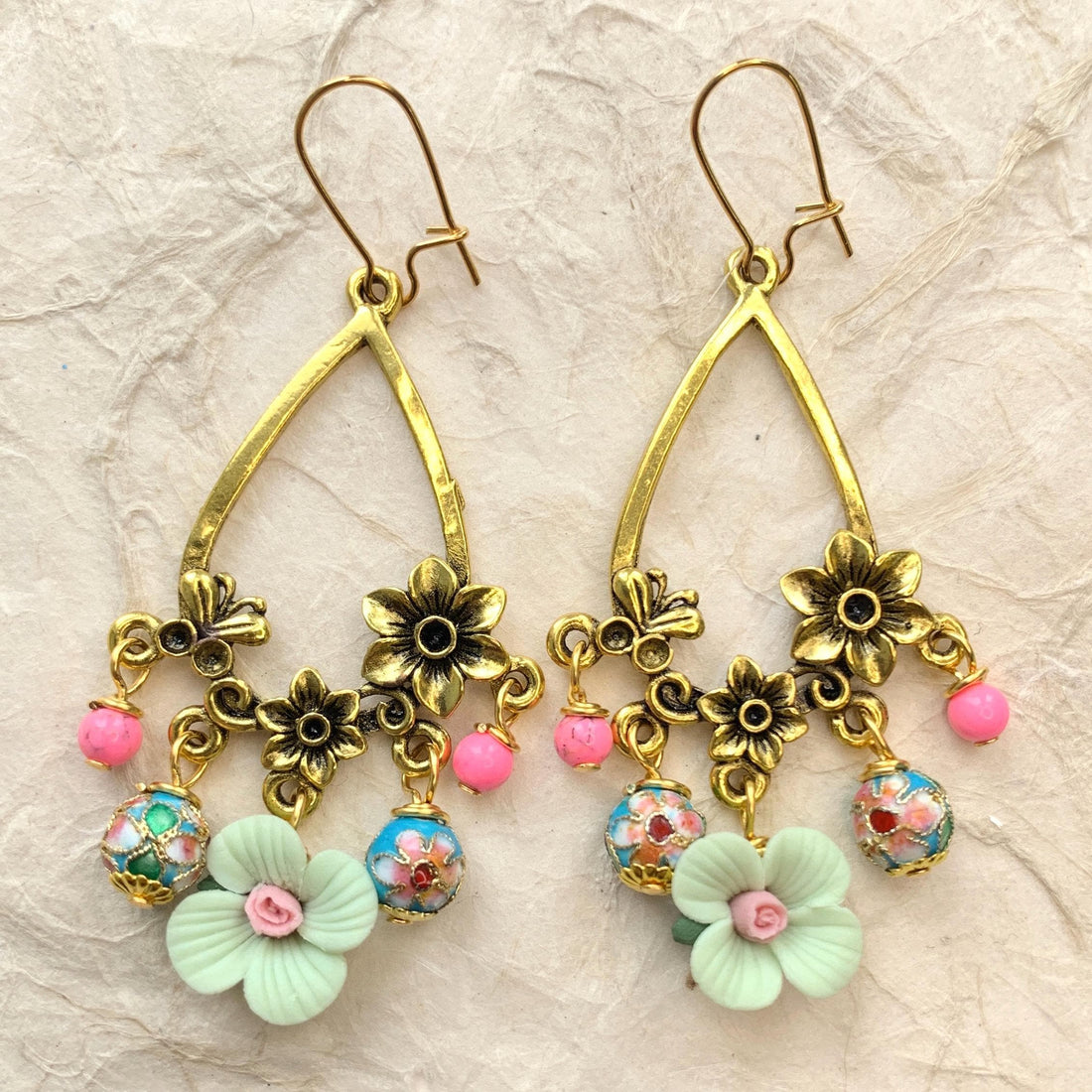 Lenora Dame Mint Chandelier Earrings