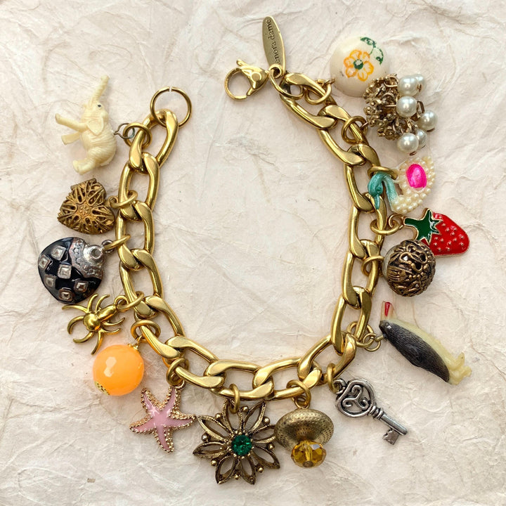 Lenora Dame Penguin Vintage Treasures Charm Bracelet - One-of-a-Kind