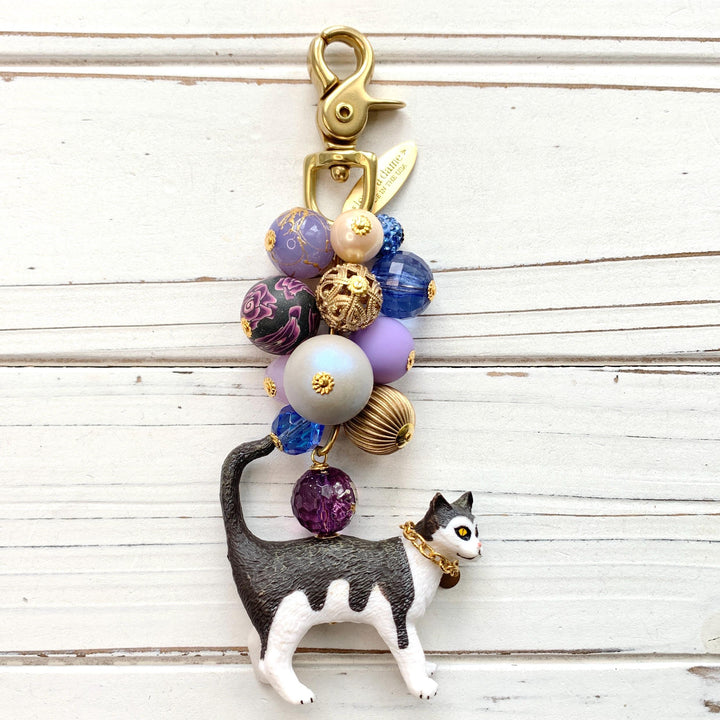 Beaded Cat Bag Charm