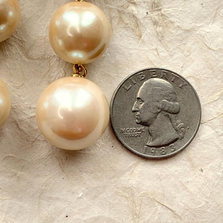 Triple Pearl Drop Earrings