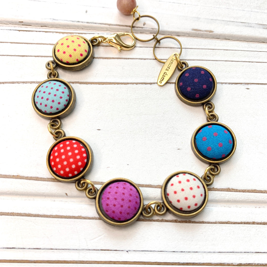 Cute As A Button Link Bracelet
