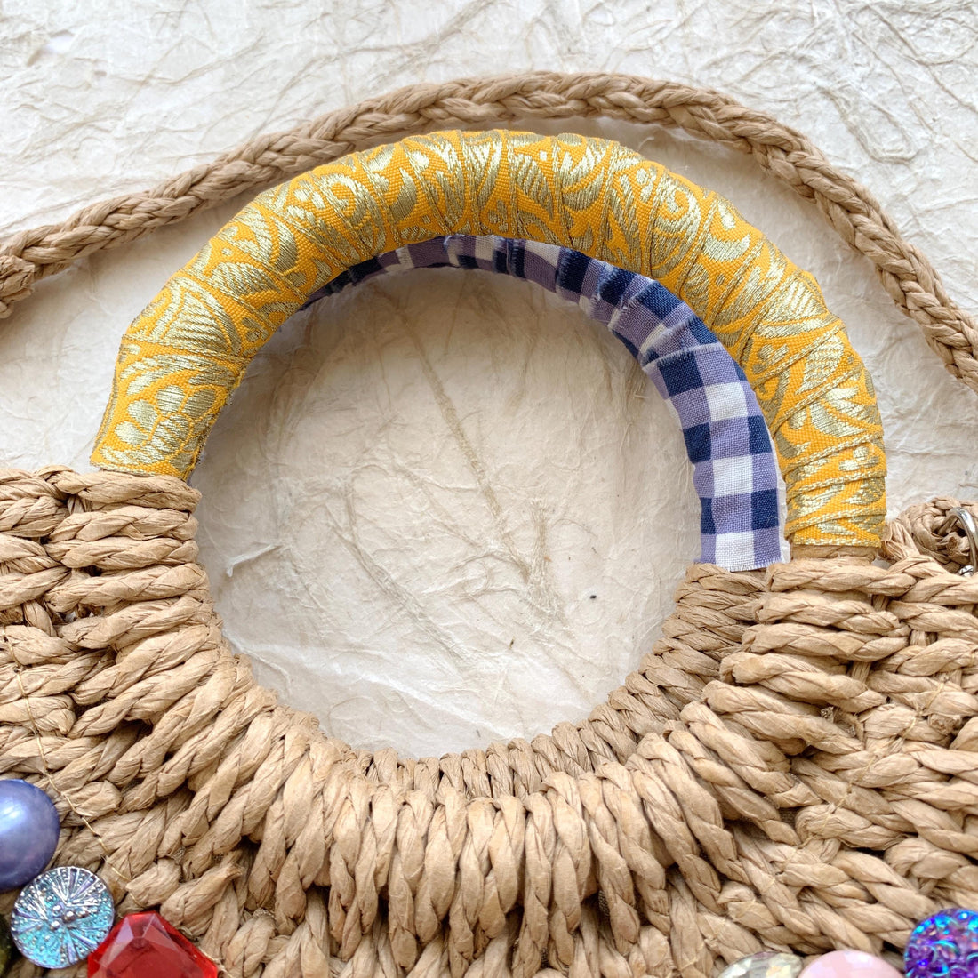 Lenora Dame Treasure Chest Woven Straw Handbag - One-of-a-Kind