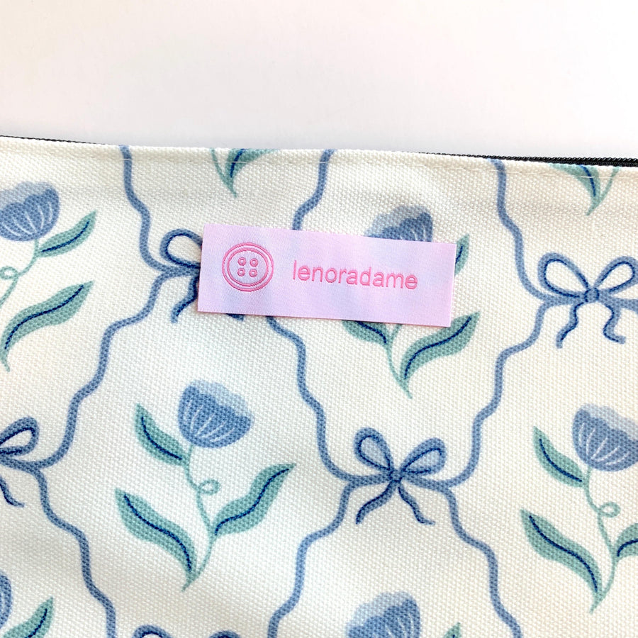 Bows and Floral Makeup Bag