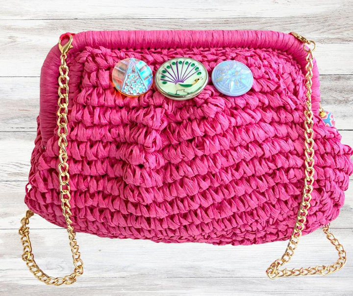 Lenora Dame Fiji Pink Dumpling Bag for Women - One-of-a-Kind