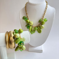 Lenora Dame Twist of Lime Green Charm Bracelet