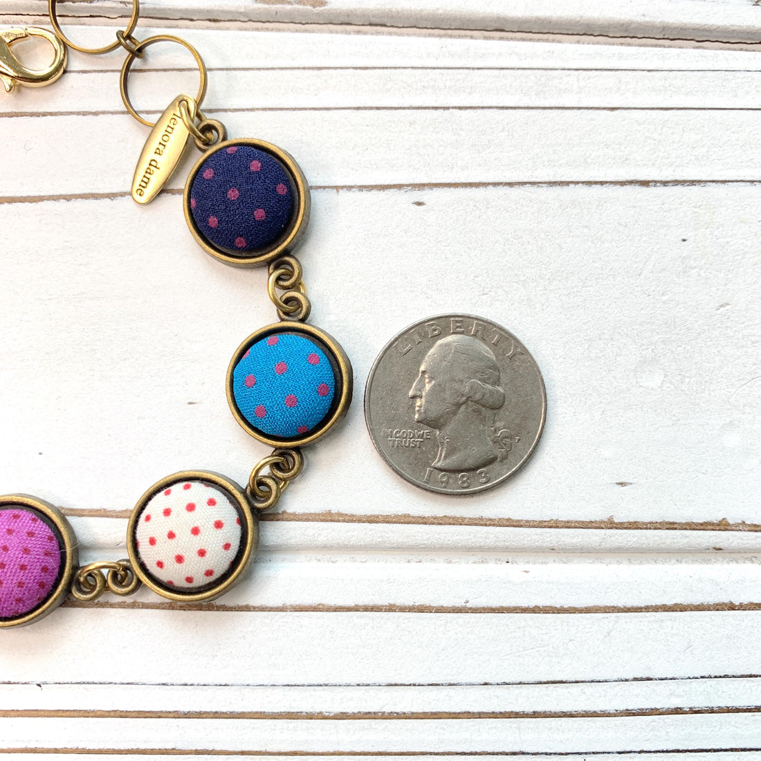 Cute As A Button Link Bracelet