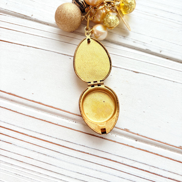 Lenora Dame Stay Golden Beaded Bag Charm