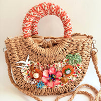 Lenora Dame Turtle Bay Woven Straw Handbag - One-of-a-Kind