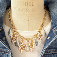 Mussels and Pearls Statement Necklace