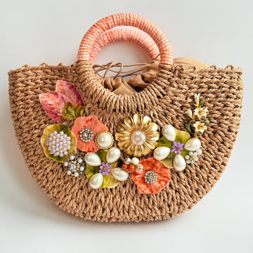 Lenora Dame The Calista Straw Tote Bag - One-of-a-Kind