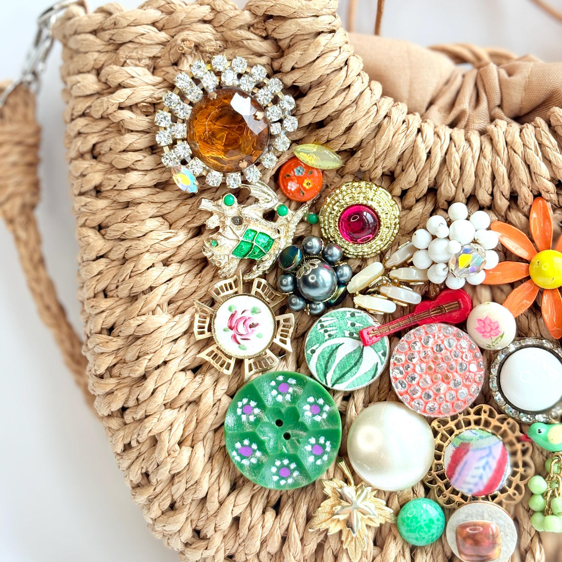 The Florence Woven Straw Handbag - One-of-a-Kind