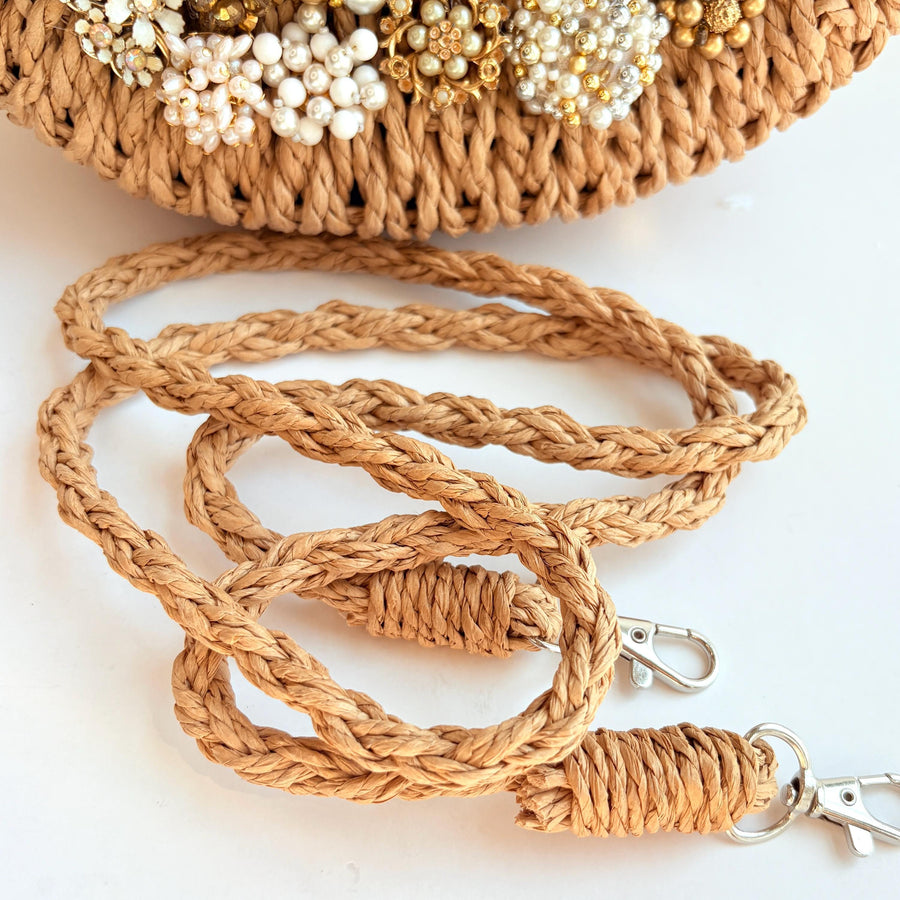 Champagne Dreams Straw Handbag - One-of-a-Kind