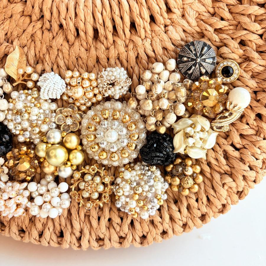 Champagne Dreams Straw Handbag - One-of-a-Kind