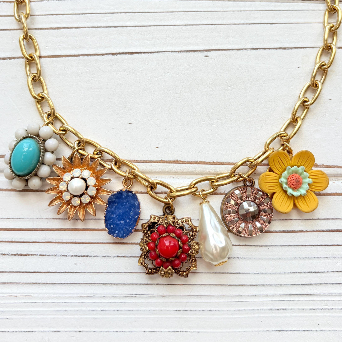Lenora Dame Vintage Treasures Charm Necklace - One-of-a-Kind