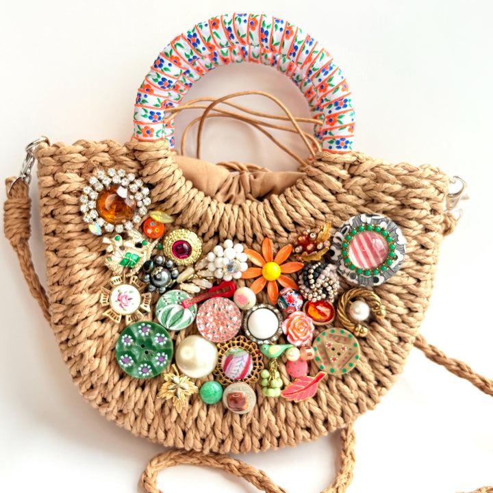 The Florence Woven Straw Handbag - One-of-a-Kind