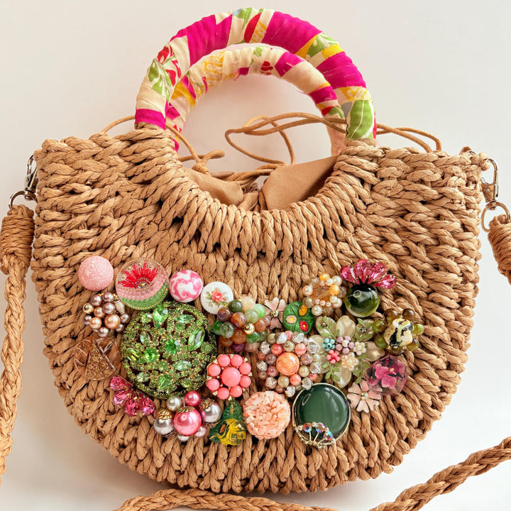 Sunday Brunch Woven Straw Handbag - One-of-a-Kind