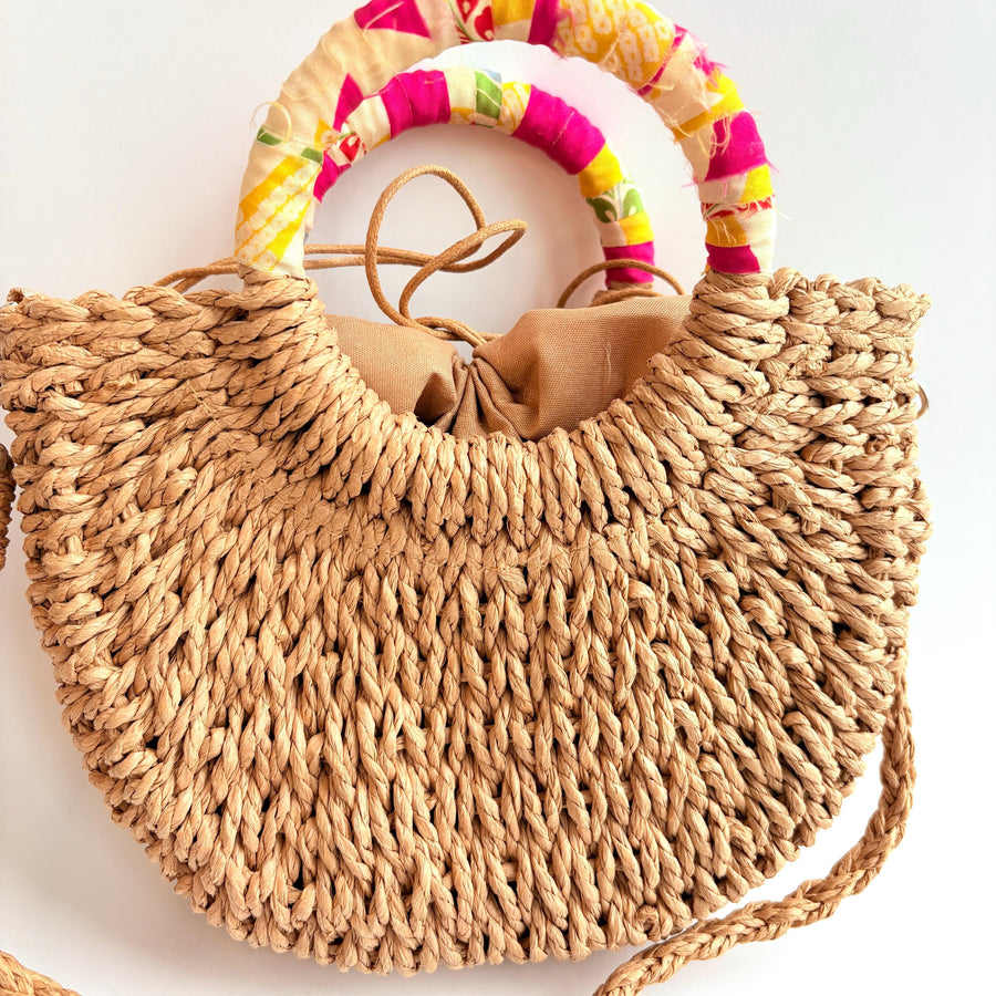 Sunday Brunch Woven Straw Handbag - One-of-a-Kind
