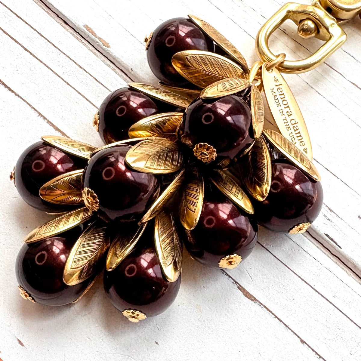 Classic Colorful Pearl Bead Cap Bag Charms - Choice of Colors