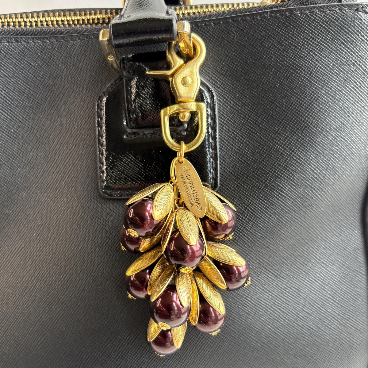 Classic Colorful Pearl Bead Cap Bag Charms - Choice of Colors